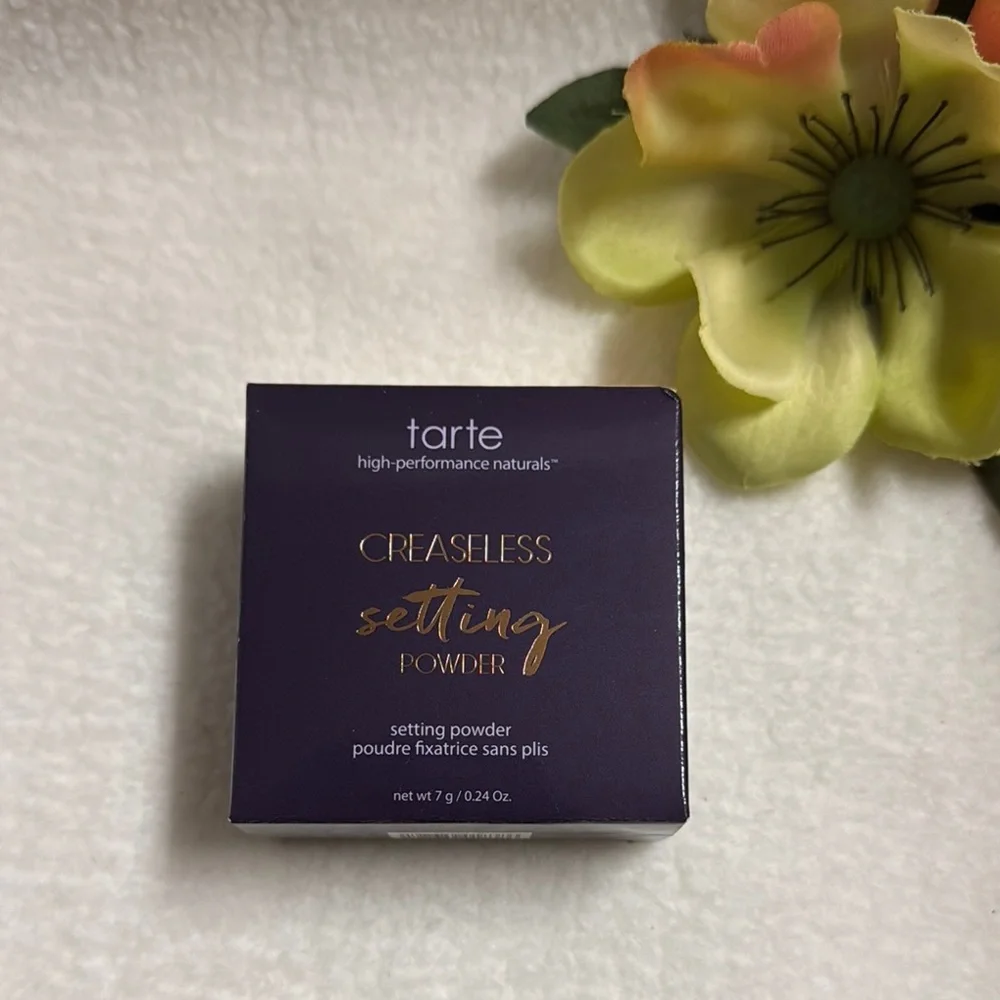 Tarte Creaseless Loose Setting Powder In Yellow Full Size New In Box Authentic